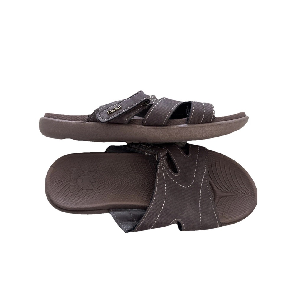 NWT Kuailu Women's Brown‎ Orthopedic Slide Sandals – Size 9 Slip-On Adjustable - Picture 4 of 4